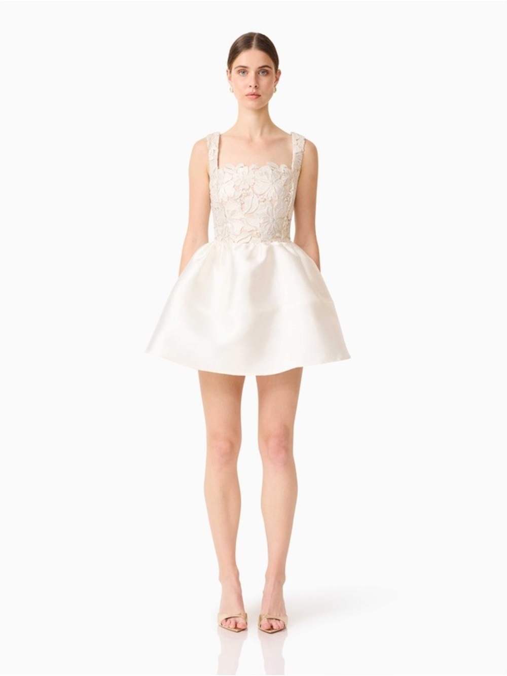 Elliatt Nicoletta Aline Mini Dress in White Gold Size S NWT - Picture 4 of 10